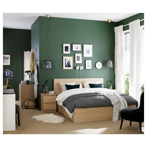 IKEA MALM Bed Frame 4 Boxes Oak Furniture Urban Sales NZ